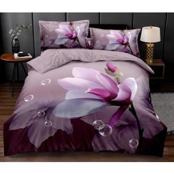 Pościel 200x220 bawełna satynowa z prześcieradłem PK460